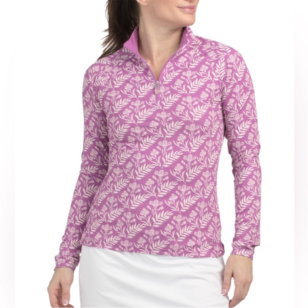 NWT Kastel Denmark Long Sleeve Sun Protection Cooling Shirt Quarter Zip Jacket